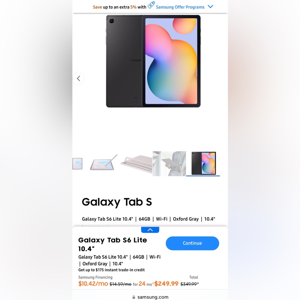 Samsung galaxy S6 lite 32gb